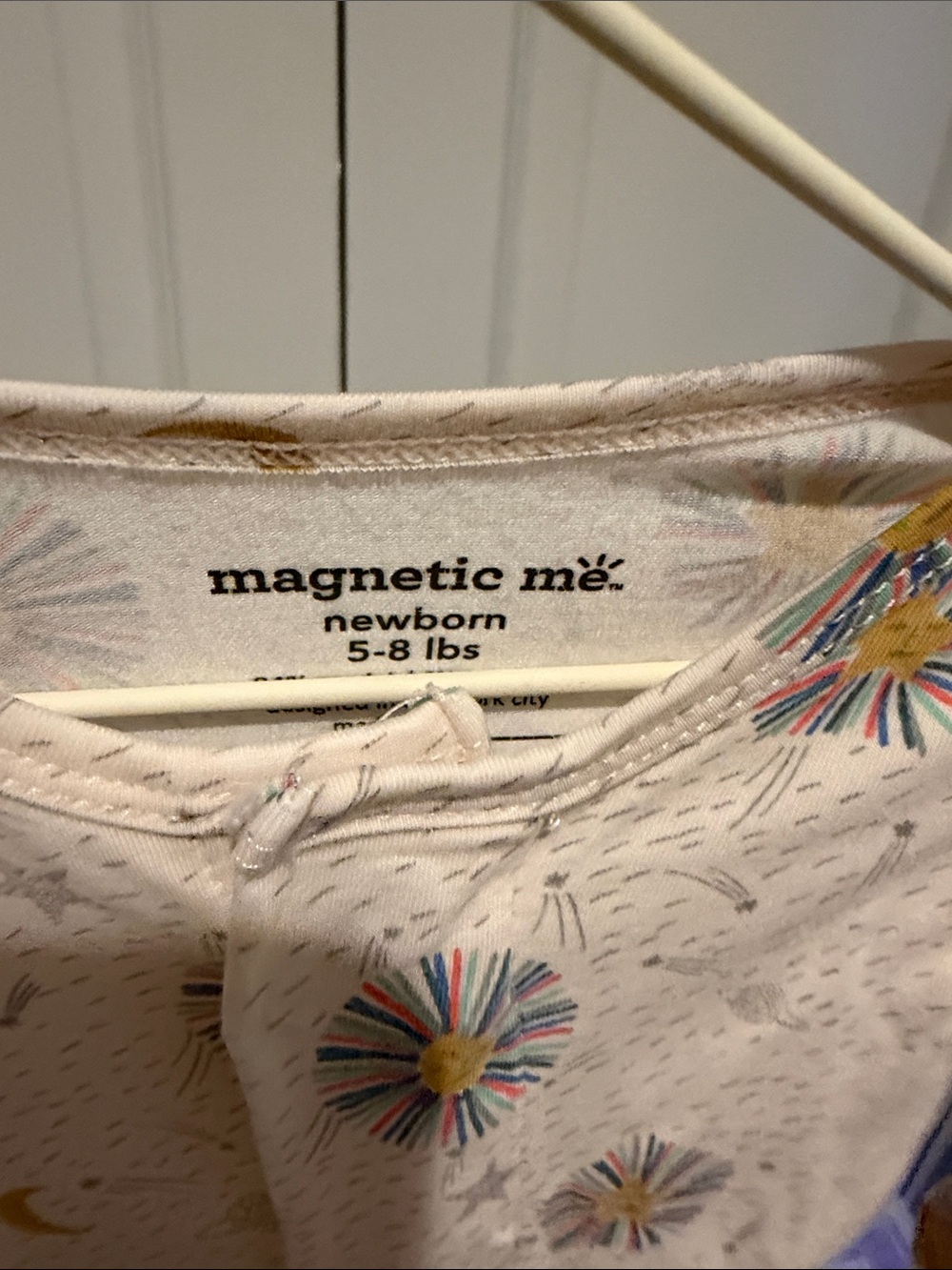 Magnetic Me Newborn Cream Moon & Star One-Piece - Picture 3 of 3